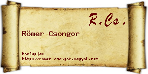 Römer Csongor névjegykártya