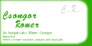 csongor romer business card