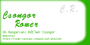 csongor romer business card